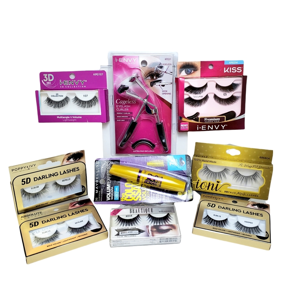EyeLash Mascara and Curler Lot Various Brands Bundle